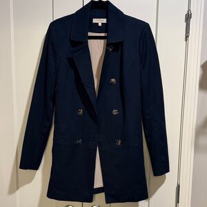 Stitchfix 41 Hawthorn Dark Blue Double-Breasted Coat